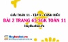 Giải bài 2 trang 65 Toán 11 tập 1 SGK Cánh Diều